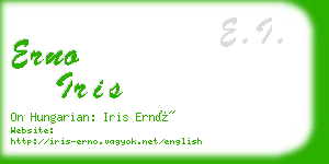 erno iris business card